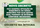 Prefeitura de Ceres informa novo decreto Covid-19