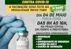 A Secretaria Municipal da Saúde informa que está iniciando a vacinação contra a Covid-19 dos idosos a partir de 60 anos