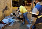 Pessoas em situação de rua recebem cobertores para enfrentar frio de 7ºC em Goiânia