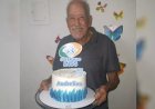 Idoso comemora 121 anos com bolo temático em Aparecida de Goiânia: 'O terror do INSS'