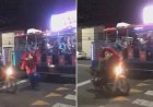 Em Goiás: Fofão é atropelado por motocicleta ao descer de Carreta Furacão