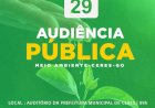 Prefeitura de Ceres convida população para participar de audiência pública sobre meio ambiente