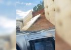 Em Goiás: Muro de contenção desaba e trânsito é desviado na BR-153