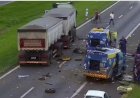 Dois carros-fortes são explodidos por grupo de 10 criminosos na Rodovia Washington Luís