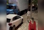 Motorista de caminhão causa pânico ao arrastar carros durante casamento em Anápolis
