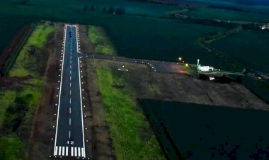 Aeroporto opera pela 1ª vez dez anos após ser inaugurado em Santa Helena de Goiás