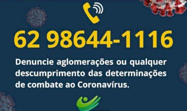 Disque-Denúncias da Prefeitura de Ceres contra a Covid-19