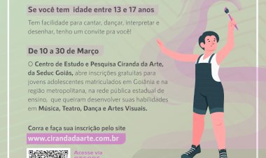 Secretaria Estadual de Educação em Goiás abre inscrições para estudantes com habilidades artísticas
