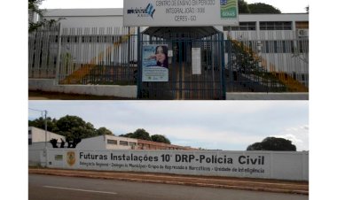 MP-GO em Ceres requer paralisação de obra de Delegacia Regional da Polícia Civil em área dentro de Colégio Estadual João XXIII