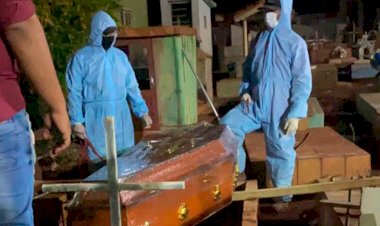 Em Goiás: Sepultura menor que caixão constrange família de vítima de covid-19
