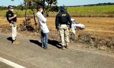 Em Goiás: PRF prende motorista de ambulância bêbado que transportava paciente na BR-153