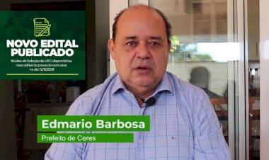 Prefeito de Ceres comunica a data do tão esperando concurso público da prefeitura para vários cargos
