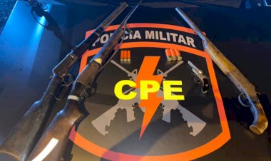 Em duas ações, CPE Goianésia retira oito armas de fogo de circulação; dois suspeitos são presos