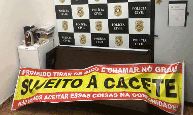 14 cidades de SP têm faixas de facção ameaçando dar 'cacete' em motociclistas barulhentos em comunidades; polícia investiga