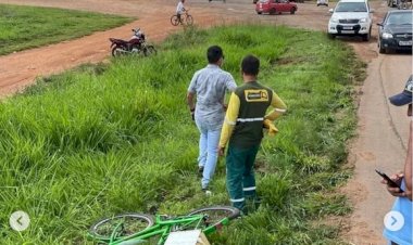 Bombeiros socorrem ciclista atropelado na BR-153 em Jaraguá próximo ao Lago