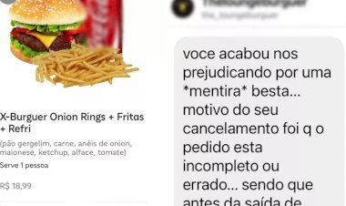 Mulher é chamada de 'morta de fome' e ameaçada ao reclamar de propaganda enganosa de hamburgueria