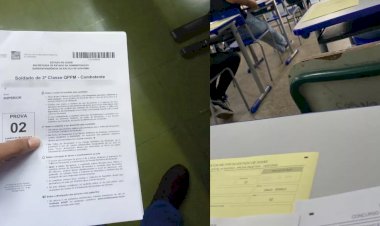 Candidatos denunciam que fotos feitas durante prova do concurso da PM circulam na internet, e governo cobra investigação
