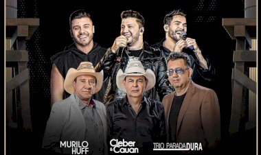 Festa de aniversário de 69 de Rialma terá shows com sertanejos Cleber e cauan, Murilo Huff e Trio Parada Dura