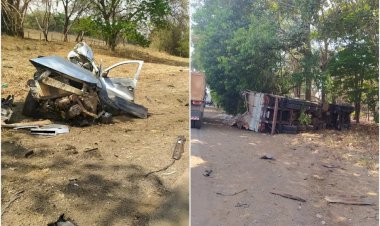 Em Goiás: Acidente mata casal e deixa carro destruído na BR-153