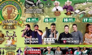 Justiça proíbe prefeitura de gastar R$ 1,8 milhão em festa com Zezé Di Camargo, Matheus & Kauan e outros sertanejos em Itauçu