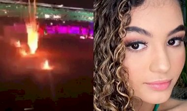 Em Goiás: Adolescente é atingida por fogo de artifício enquanto filmava abertura de rodeio