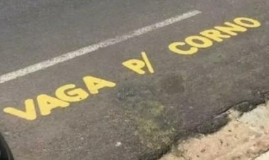 Prefeitura toma atitude após ser criada vaga de estacionamento reservada para ''corno''