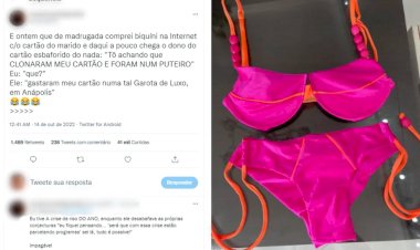 Loja faz sucesso após mulher viralizar ao contar que marido achou que o cartão de crédito havia sido clonado após ela usá-lo
