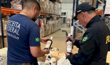 Operação da PRF e Receita Federal apreende milhares de garrafas de vinhos em rodovias goianas