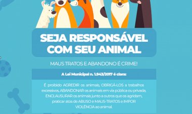 Secretaria de Meio Ambiente de Ceres promove campanha contra o abandono de animais
