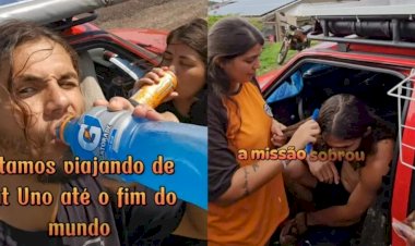 Casal goiano viraliza ao viajar pela América do Sul a bordo de Uno: ''Até o fim do mundo''