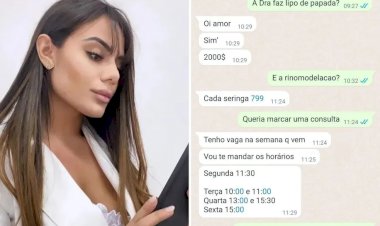 Print mostra que falsa médica negociava procedimentos estéticos a partir de R$ 800; veja conversa