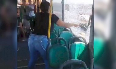 Mãe quebra janela de ônibus após criança passar mal com o calor