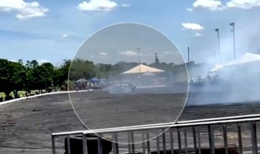 Carro em evento de manobras atinge espectadores em Morrinhos