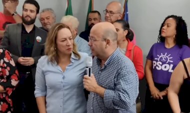 Com festa, PT lança pré-candidatura de Adriana a Accorsi à prefeitura de Goiânia