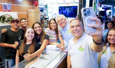 Mabel e Caiado visitam camelódromo em Campinas e reforçam compromisso com o comércio local