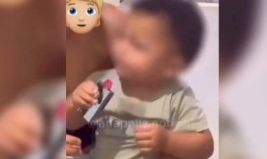 Mãe oferece cigarro eletrônico ao filho bebê e ri enquanto ele tosse; caso vai ser investigado