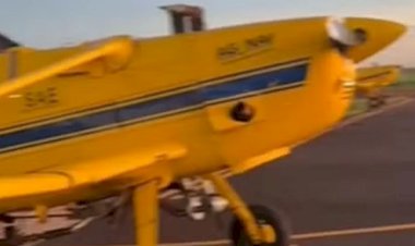 Avião é atingido por tiro enquanto sobrevoa plantação no interior de Goiás