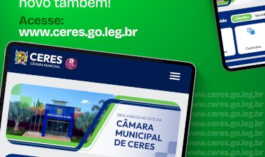 O site da Câmara Municipal de Ceres está de cara nova