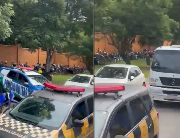 PM recolhe veículos estacionados em local proibido próximo ao MotoGP, em Goiânia