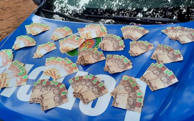 Em Goiás: Homem é preso com mais de R$ 2,7 mil em notas falsas de R$ 10 e R$ 20, diz PM